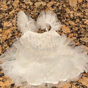 Elegant White Tulle Dress Tutu de monde